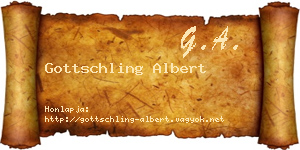 Gottschling Albert névjegykártya